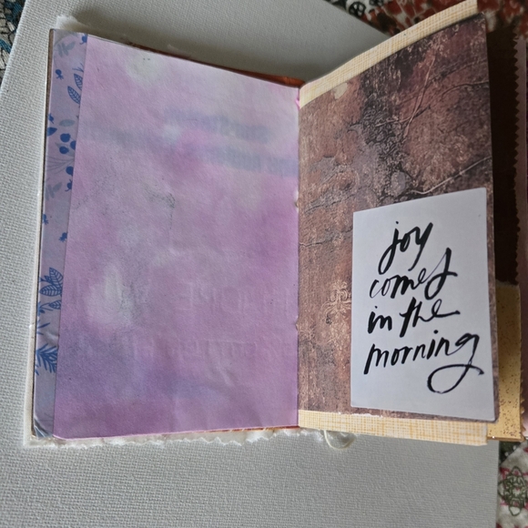 Embroidered White Journal  Handmade with Beaded Charm Free Jewelry Inside - Picture 4 of 16